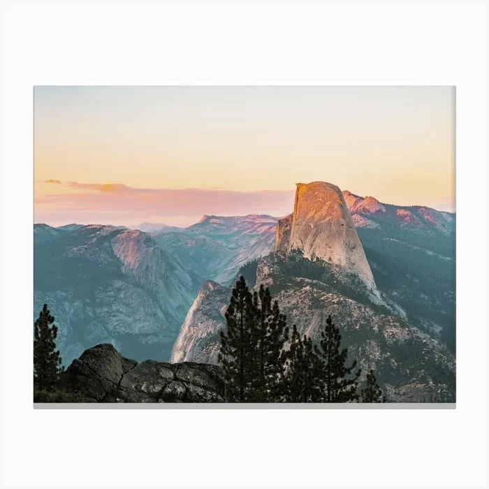 Half Dome Sunset California Canvas PrintIP by Inkish Prints