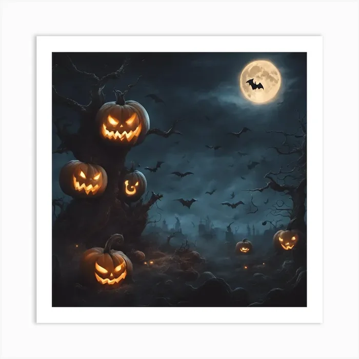 Halloween Pumpkins Art Print by Magice160