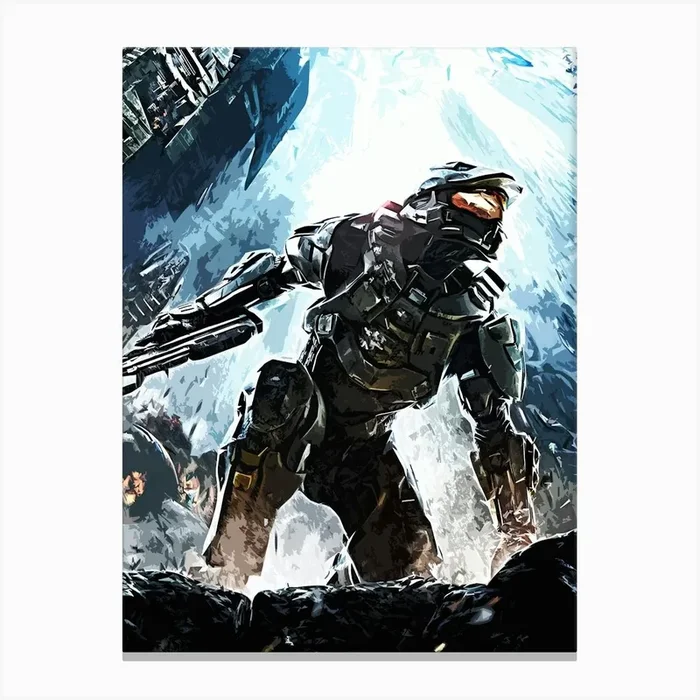 Halo master chief 1 Canvas Print by ontoseno