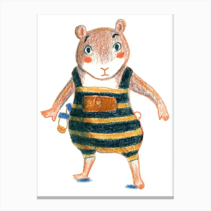 Hamster Boy Surprised Canvas Print by Romica Jones