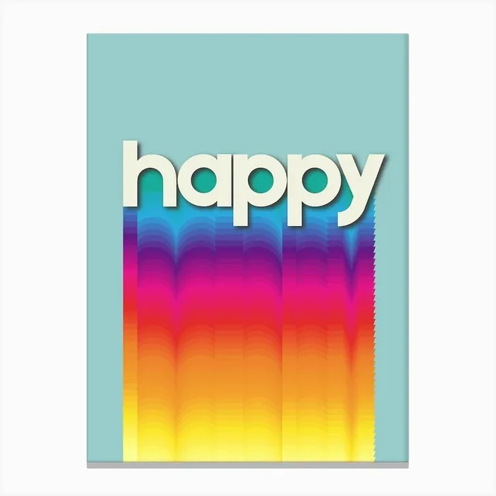 Happy Canvas Print by showmemars