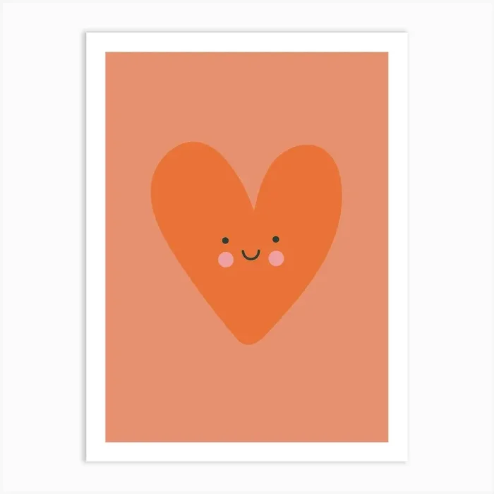 Heart Kawaii Art Print by Dainty Forest