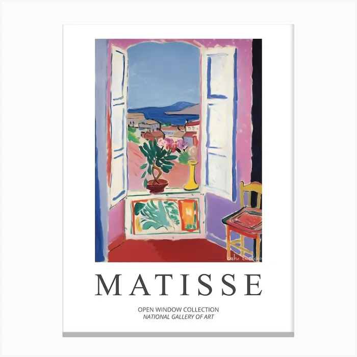 Henri Matisse Inspired Open Window Collection Canvas Print by Mambo
