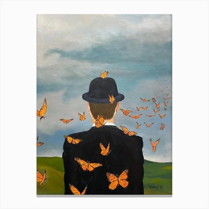 Here Today Gone Tomorrow Monarch Butterflies Canvas Print by Tom Blood
