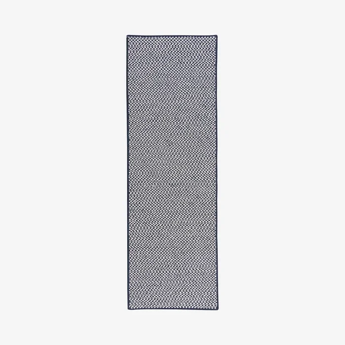 Herringbone Mudroom Runner Rug – Navy by Colonial Mills