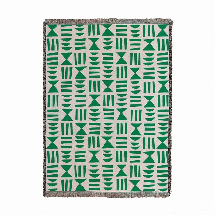 Hieroglyph Green by MissPrint Textiles