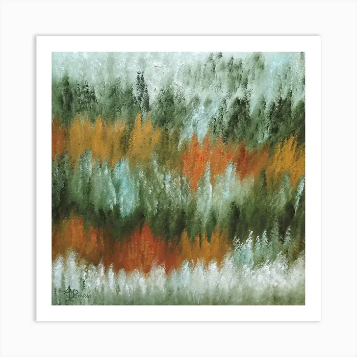 High Mountain Square Art Print by Angeles M Pomata