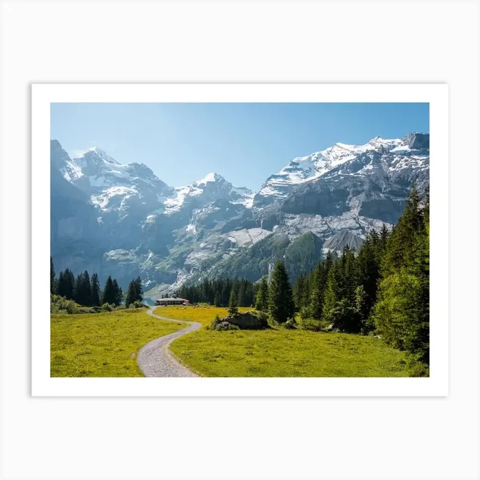 Hiking through the Alps in Switzerland Art PrintDD by Dayenne Design