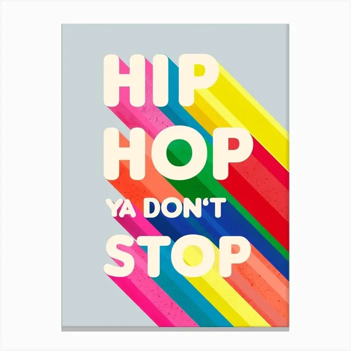 Hip Hop Typography Canvas Print by showmemars