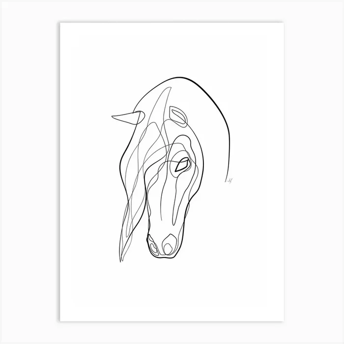 Horse 02 Art Print by Lines&Dots