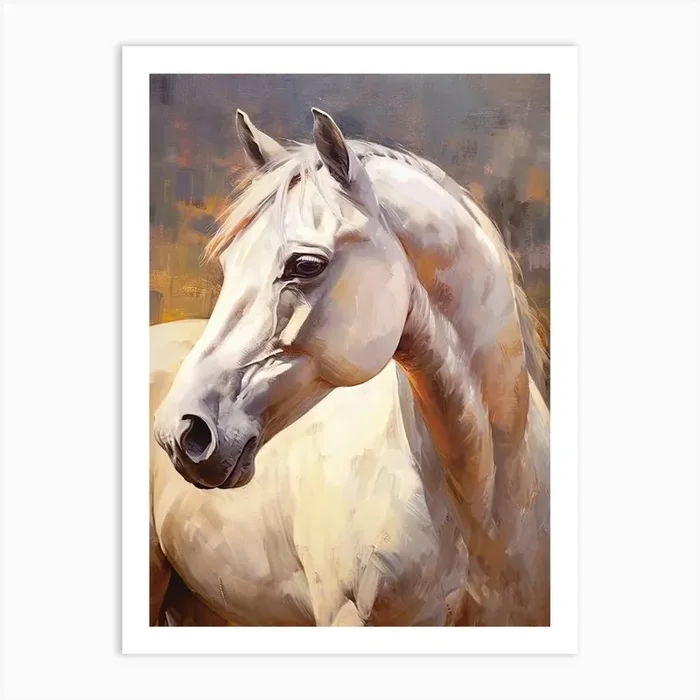 Horse Head Painting Close Up 2 Art Print by Equine Masterpieces