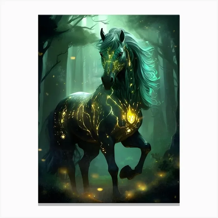 Horse In The Forest Canvas Print by Abakanowicz