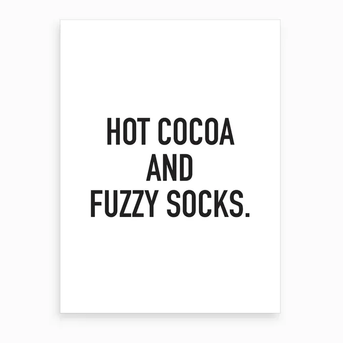 Hot Cocoa And Fuzzy Socks Art Print by Mambo