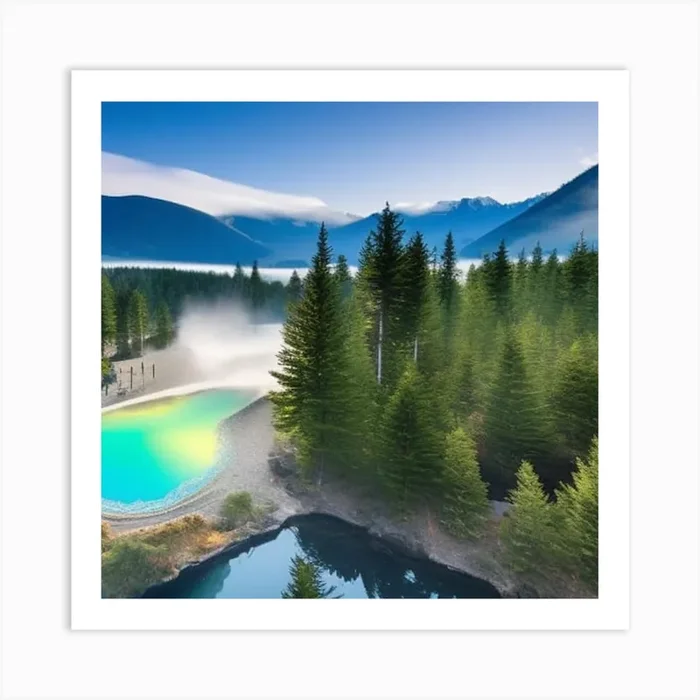 Hot Springs In New Zealand Art PrintGL by Great Living