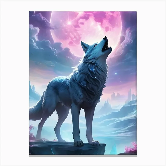 Howling Wolf Canvas Print by Samuel