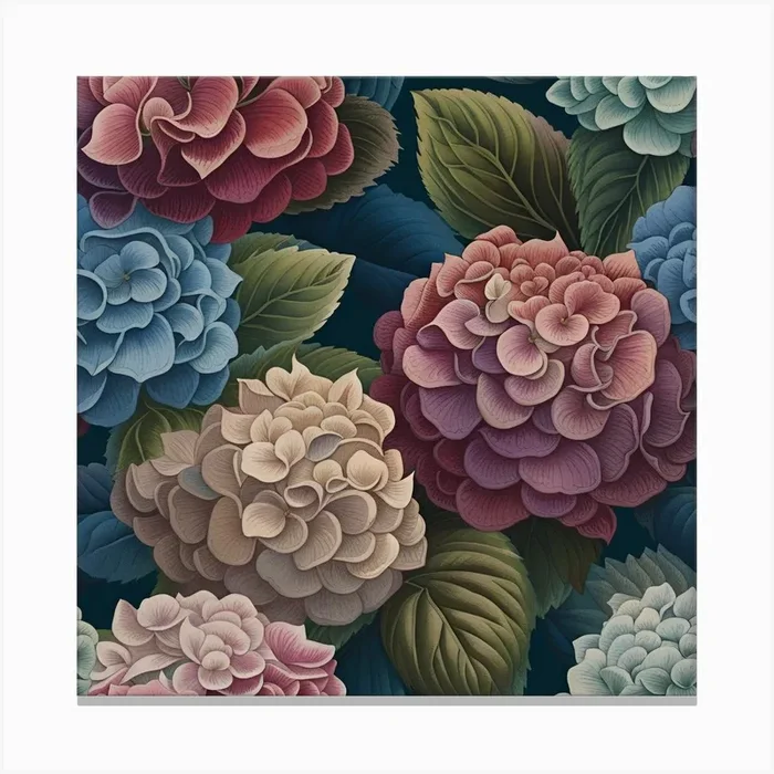 Hydrangeas Canvas PrintDD by Diggit Designs