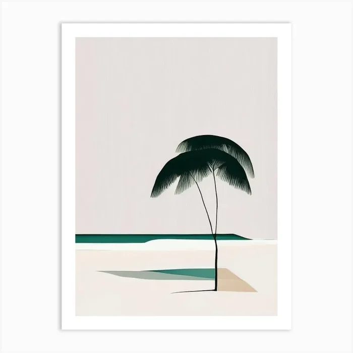 Ile Aux Nattes Madagascar Simplistic Tropical Destination Art Print by Coconut Cove