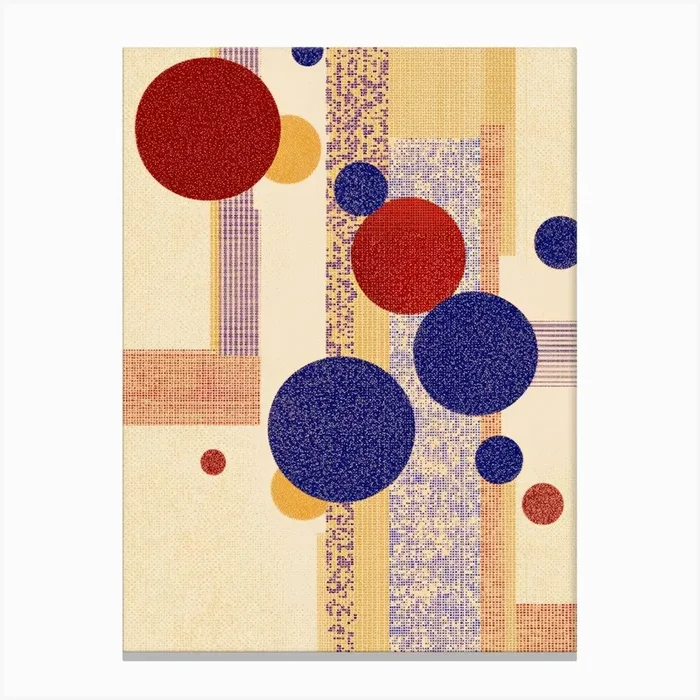 illustration featuring large and small circles 1 Canvas Print by si9nzation