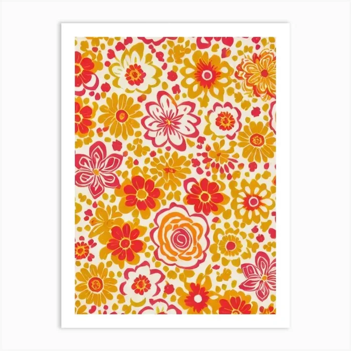 Inca Lily Floral Print Warm Tones 1 Flower Art PrintPP by Petal Palette