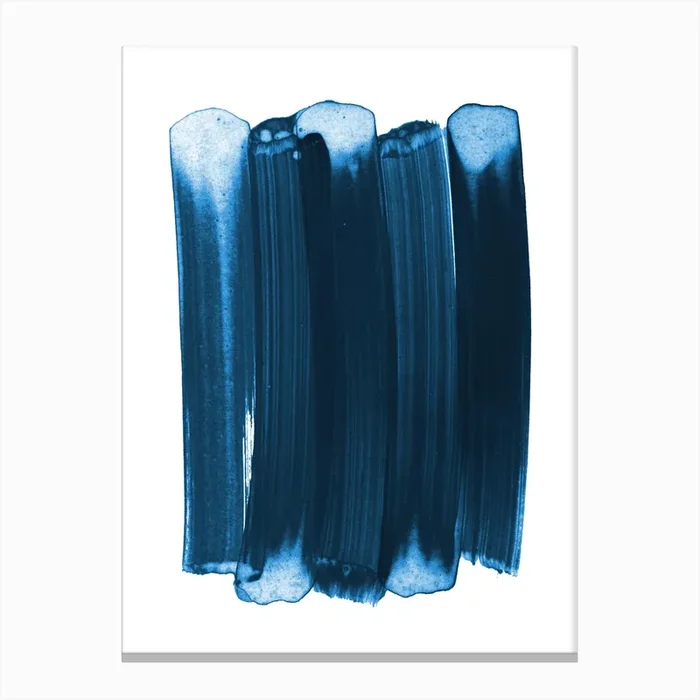 Indigo Strokes Canvas Print by Gallery J9