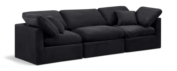 Indulge 105 ” Velvet Upholstered 3pc. Modular Sofa