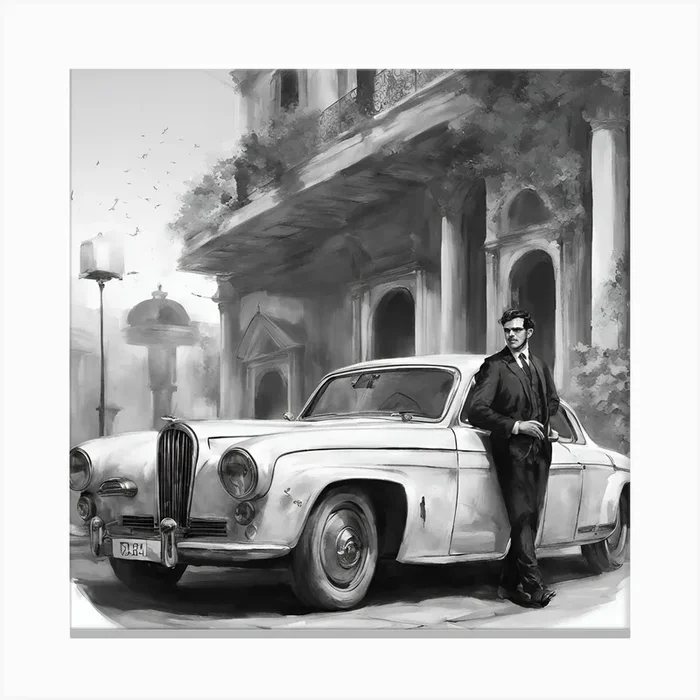 Italian Mafia in 1980 Canvas PrintG by Galassia