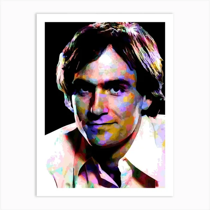 James Taylor Musician Legend in My Colorful Digital Painting Art PrintAB by Andika Bahtiar