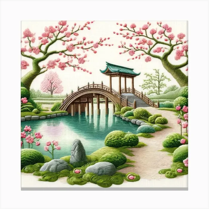 Japanese Garden 1 Canvas PrintT by Tessy
