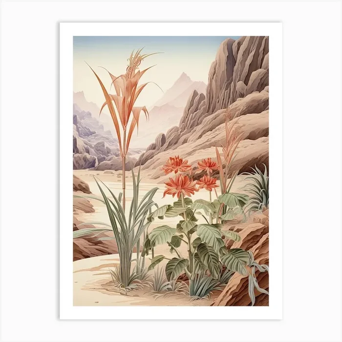 Japanese Solomons Victorian Style 3 Art Print by Whimsical Meadows