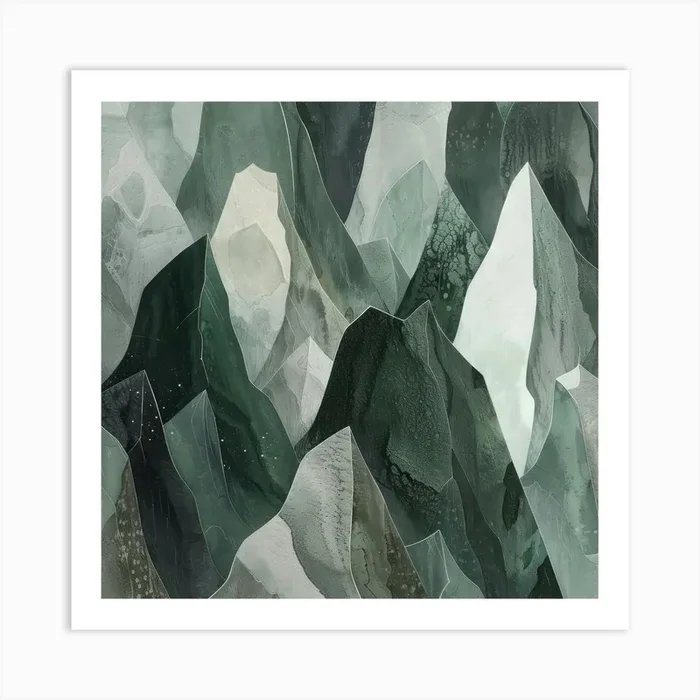 Japanese Watercolour Of Mount Amakarazi 5 Art Print by Hue Horizons Art Prints
