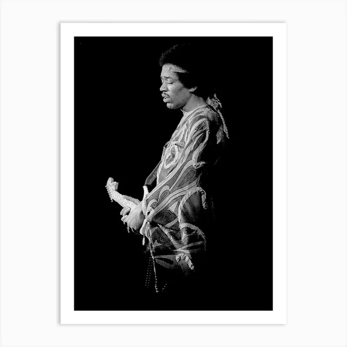 Jimi Hendrix 5 Art PrintAB by Andika Bahtiar