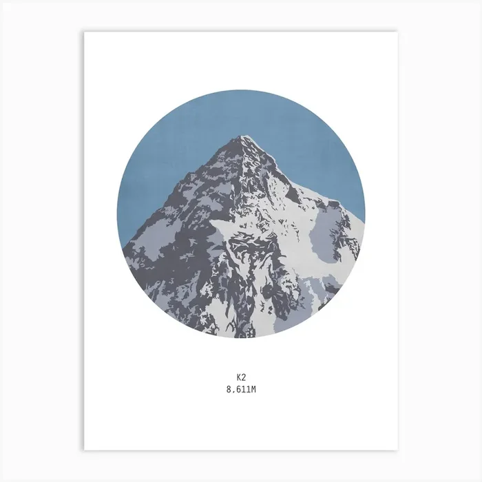 K2 Kashmir Mountain Art Print by Danny Barber