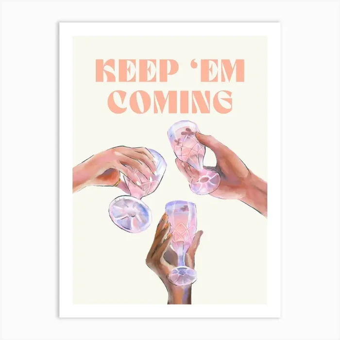 Keep ‘Em Coming Art Print by Jetlag Pixels
