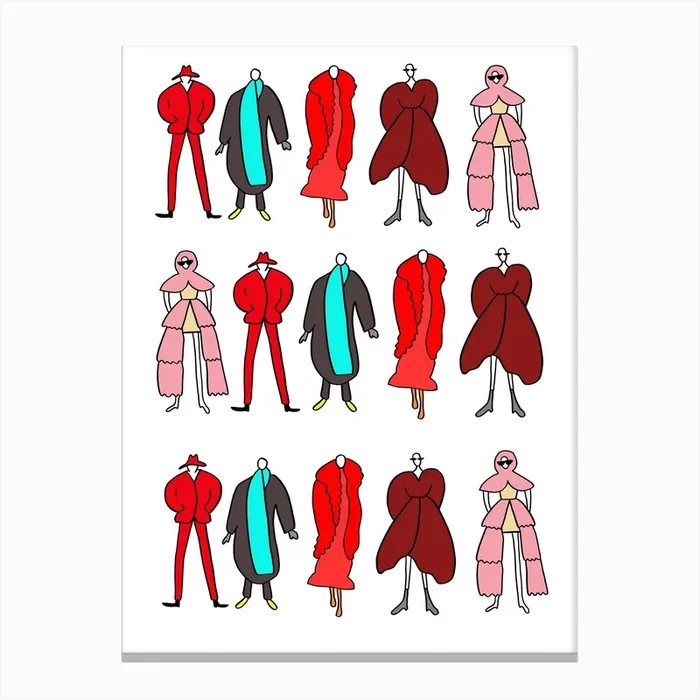 Keith Haring Girls Canvas Print by Nastako
