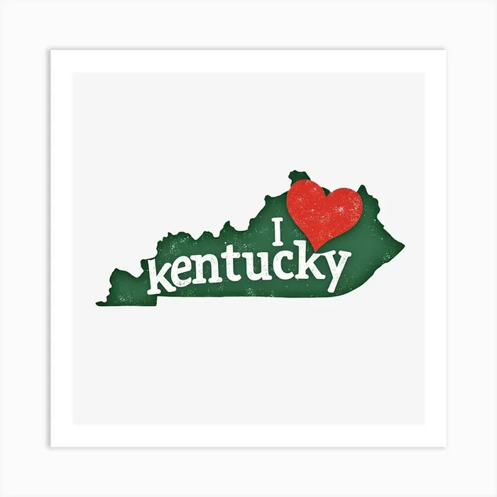 Kentucky State Art Print by artsprints