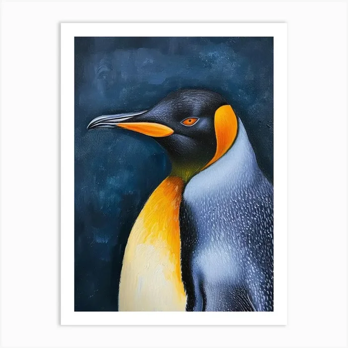 King Penguin Kangaroo Island Penneshaw Colour Block Painting 4 Art Print by Energy of the Sea