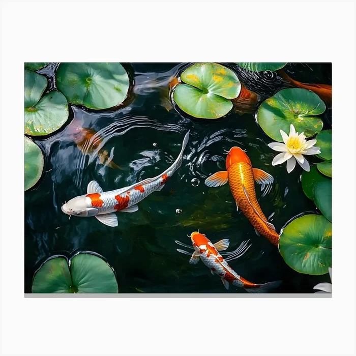 Koi Fish On Acrylic 1 Canvas PrintSC by S.K. Coghlan