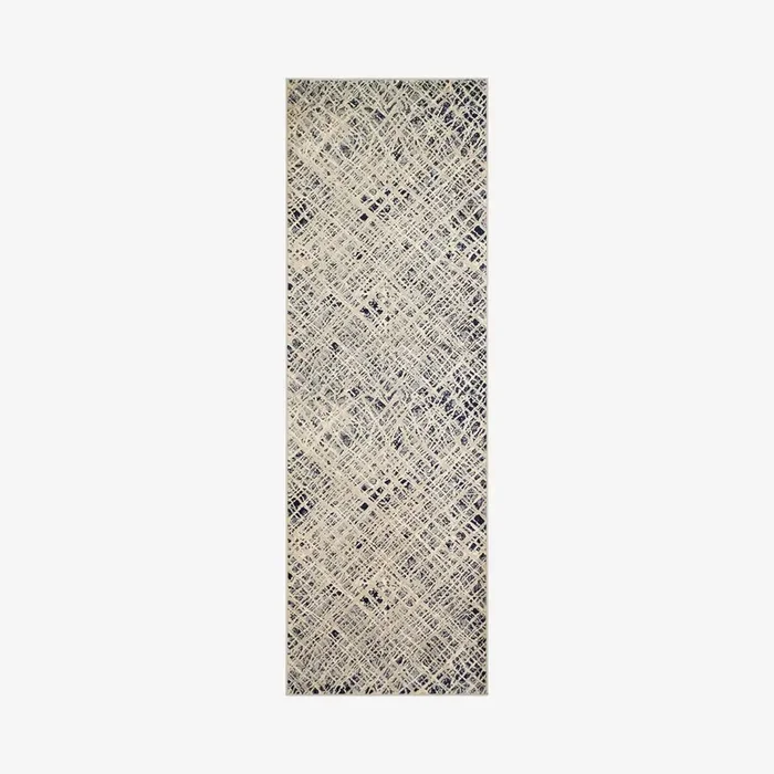 Lagoon Rachael Runner Rug – Navy / Beige by Noori Rugs
