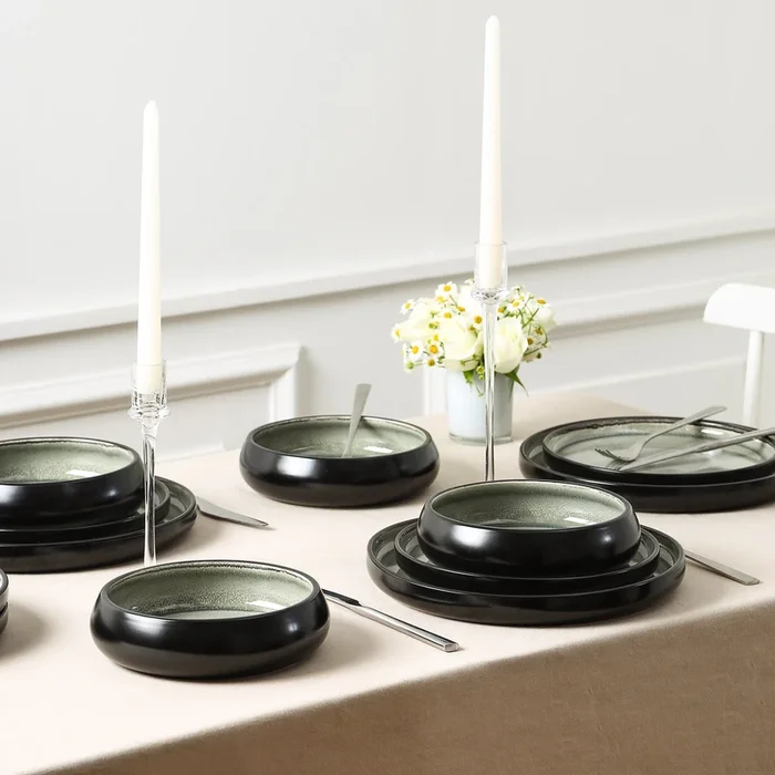 Lagoon Stoneware Dinnerware Set – Green
