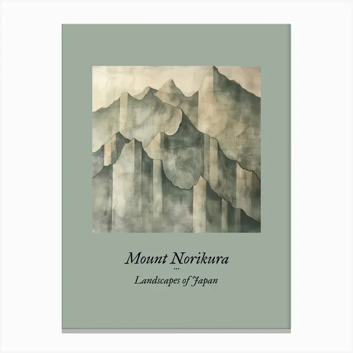 Landscapes Of Japan Mount Norikura 27 Canvas Print by Hue Horizons Art Prints