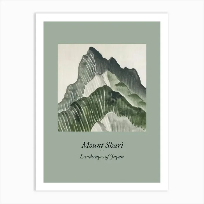 Landscapes Of Japan Mount Shari 66 Art Print by Hue Horizons Art Prints