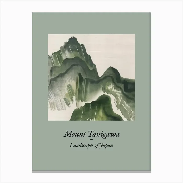 Landscapes Of Japan Mount Tanigawa 95 Canvas Print by Hue Horizons Art Prints