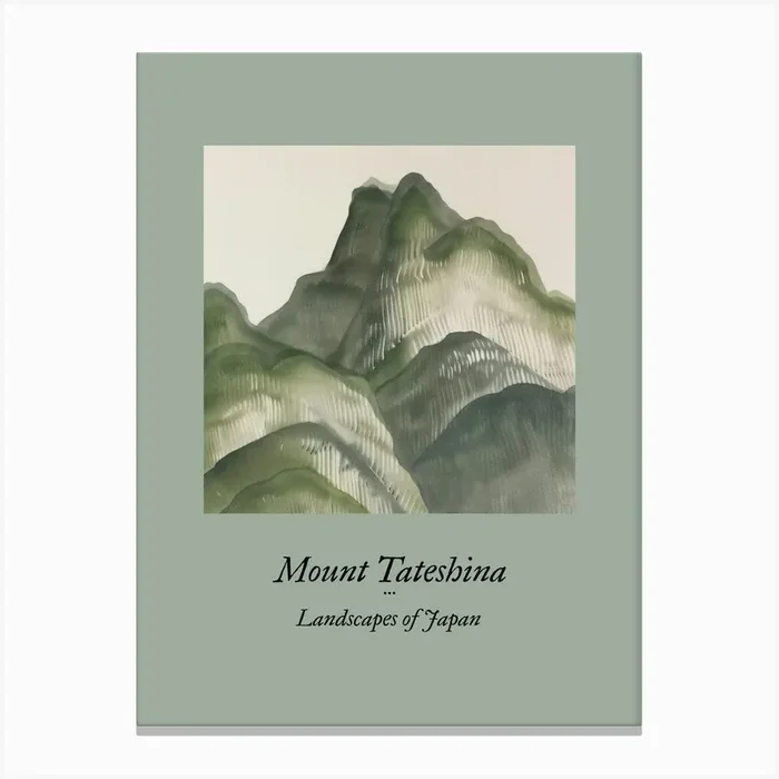 Landscapes Of Japan Mount Tateshina 79 Canvas Print by Hue Horizons Art Prints