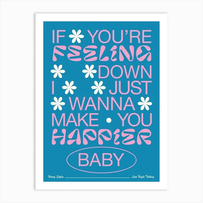 Late Night Styles – Wall Art Lyrics Music Poster Print Art Print by YOHUGA