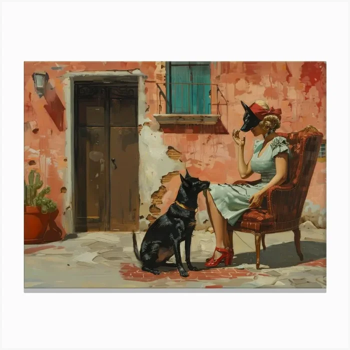 Leashed 7 Fy H Canvas PrintH by high-noon-moon
