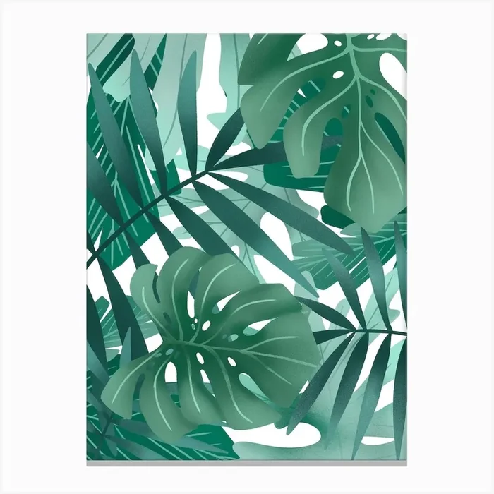 Leaves 2 Canvas Print by Gush Art Studio
