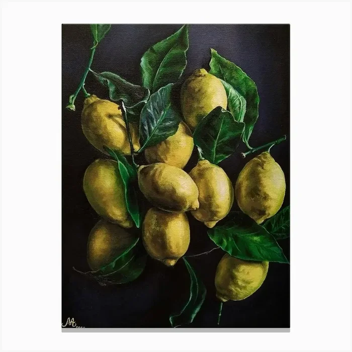 Lemons Canvas Print by Anna Mamonkina