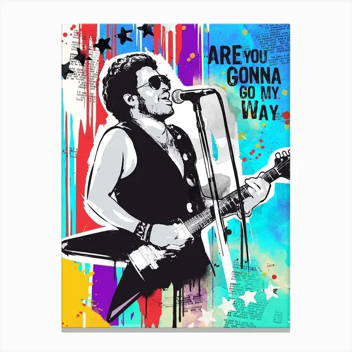 Lenny Kravitz Pop Art Canvas Print by 2ToastDesign