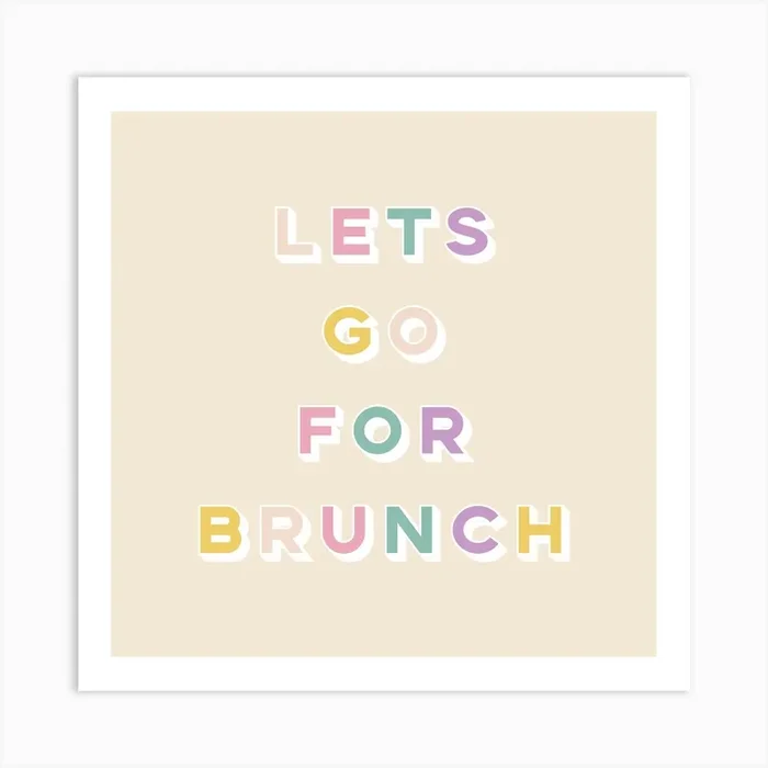 Lets Go For Brunch Square Art Print by Luceferous