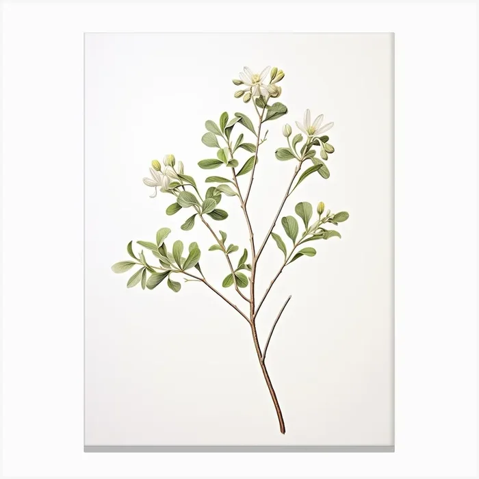 Licorice Root Vintage Botanical Herbs 0 Canvas Print by Whimsical Meadows